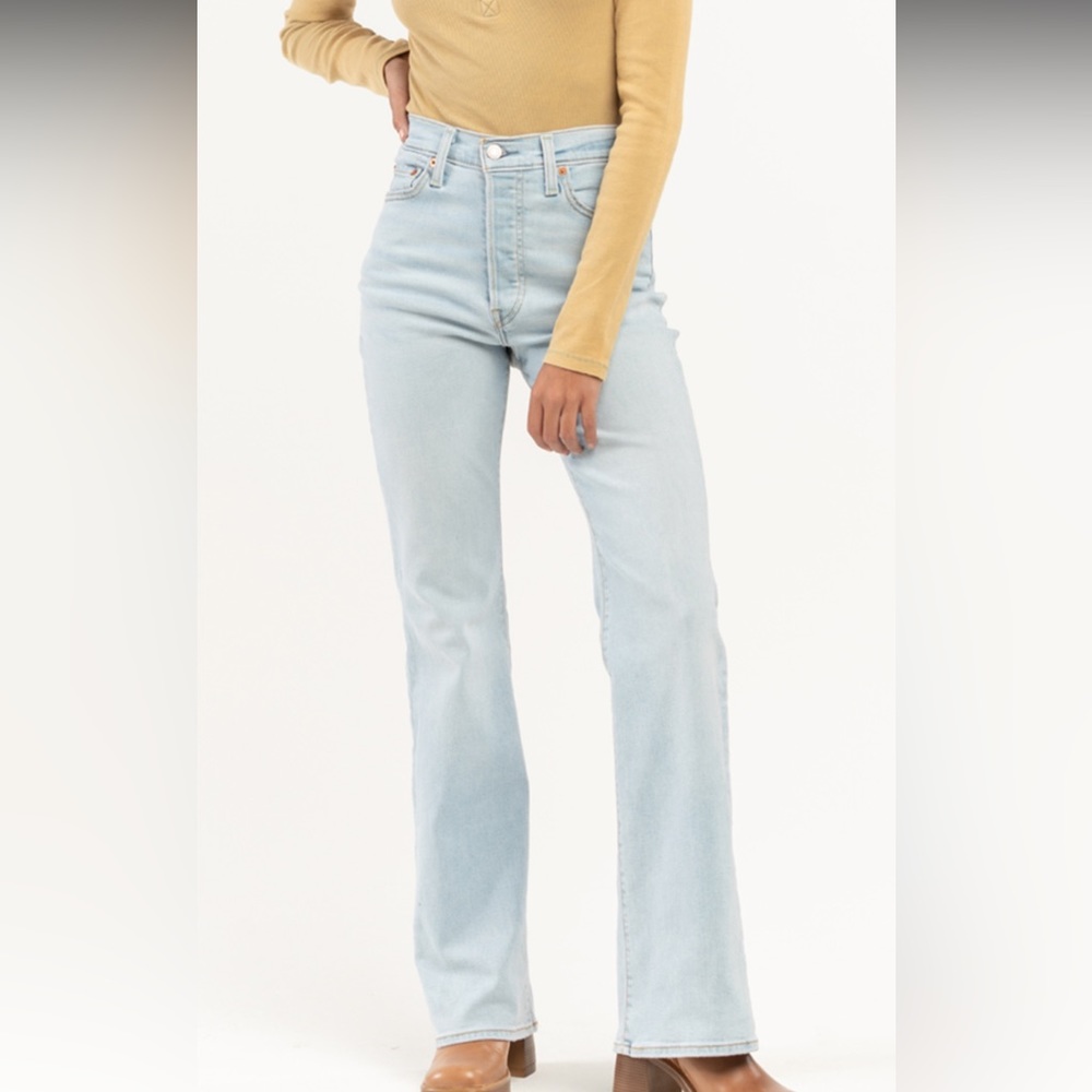 levi's ultra high rise ribcage bootcut summer beam